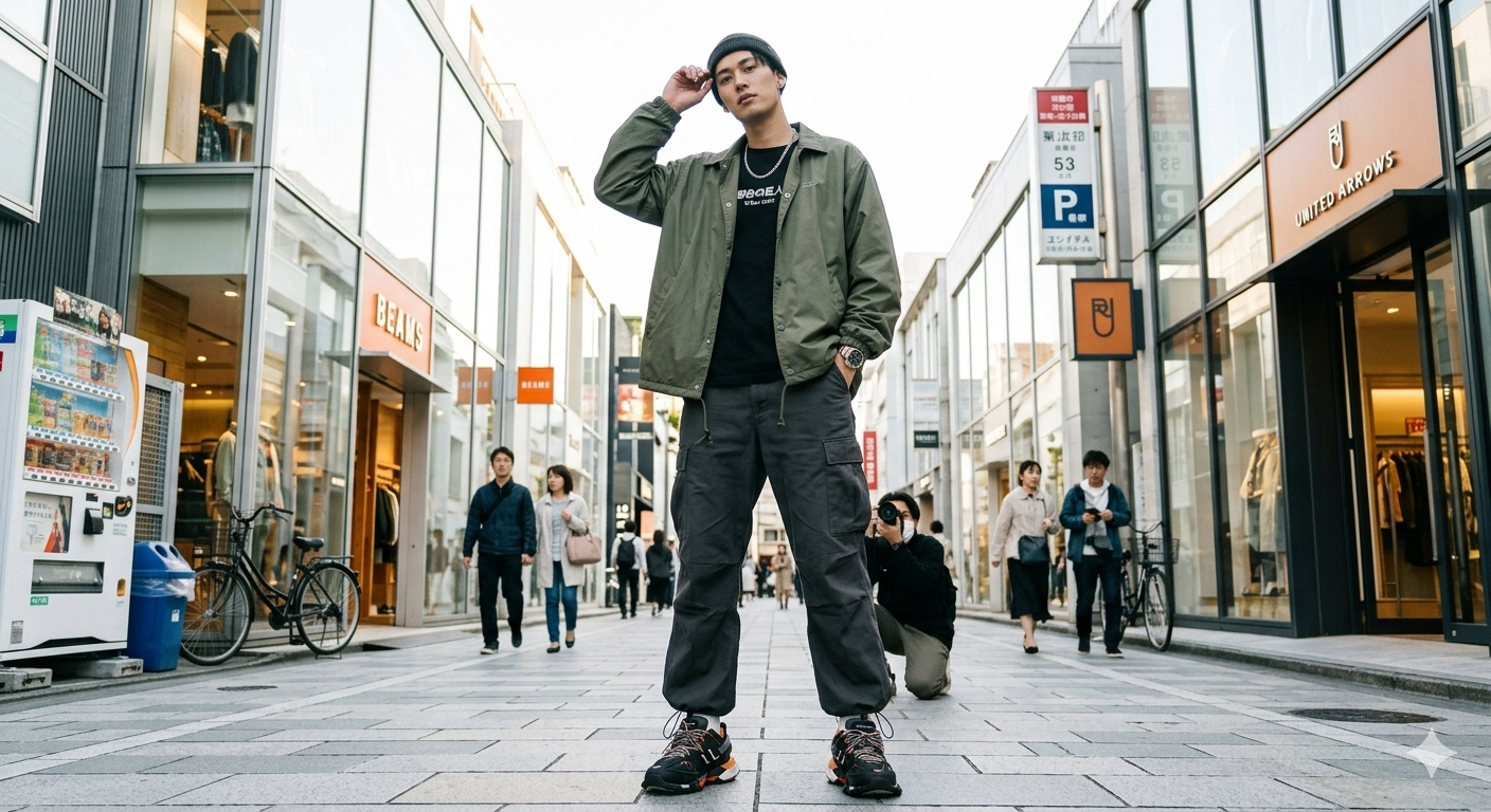 撮影モデル（身長を活かした構図）