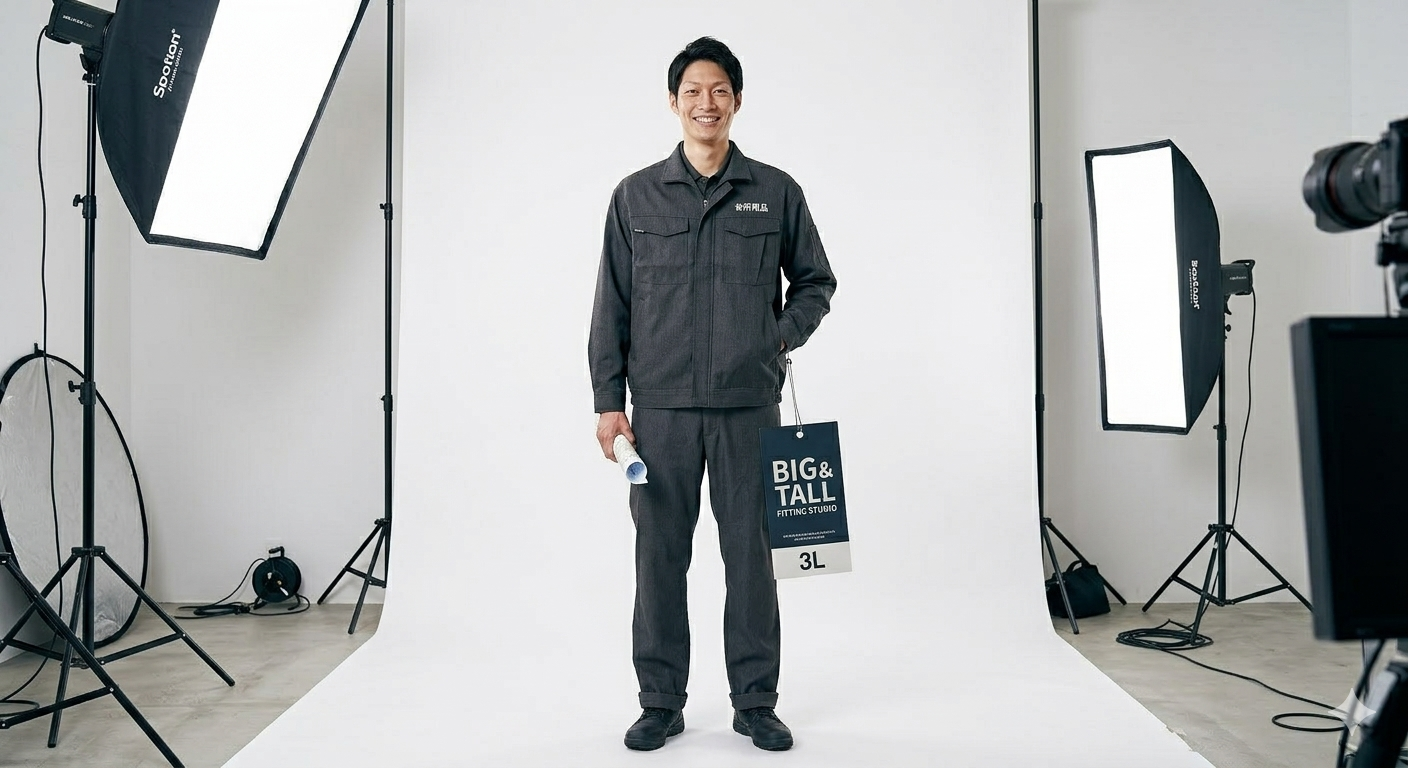 マネキン代わり・大きいサイズの服の試着モデル